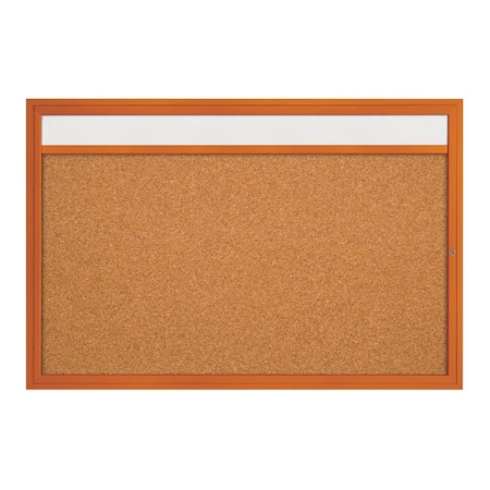 United Visual Products Hinge-less Radius Corkboard, 36"x36", Satin Alum Frame/Pearl UVEB3636R-SATIN-PEARL
